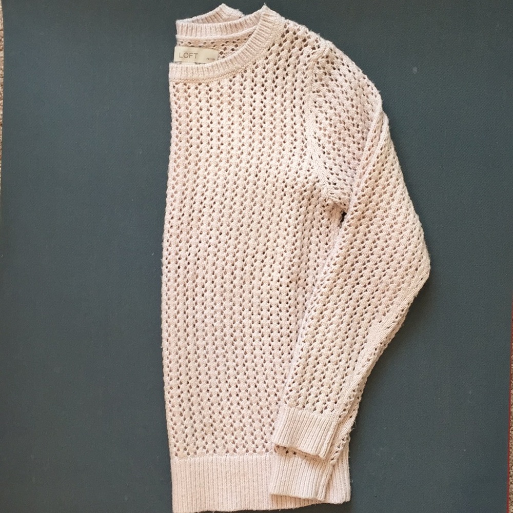 LOFT sweater, dusty lavender, crochet knit pattern